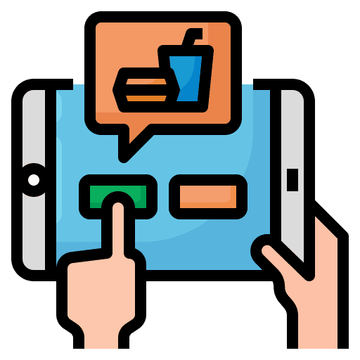 Order food food and restaurant tablet order food icon