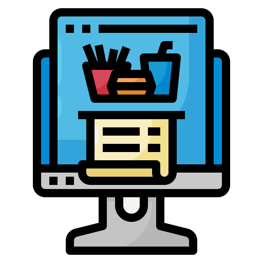 Website food food and restaurant online icon