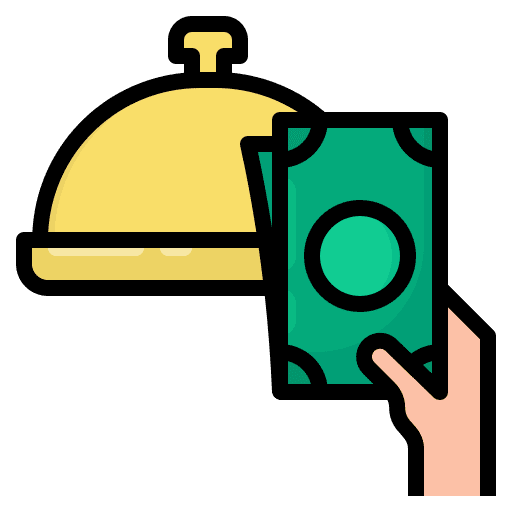 Cash food payment order icon Cash food payment order icon