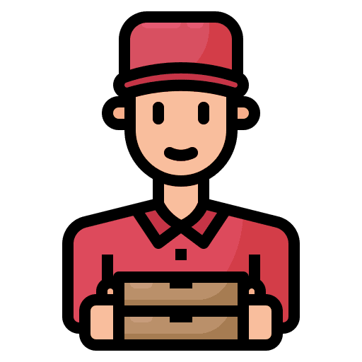 Delivery man professions and jobs avatar service icon Delivery man professions and jobs avatar service icon