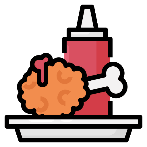 Fried chicken food and restaurant ketchup restaurant icon Fried chicken food and restaurant ketchup restaurant icon