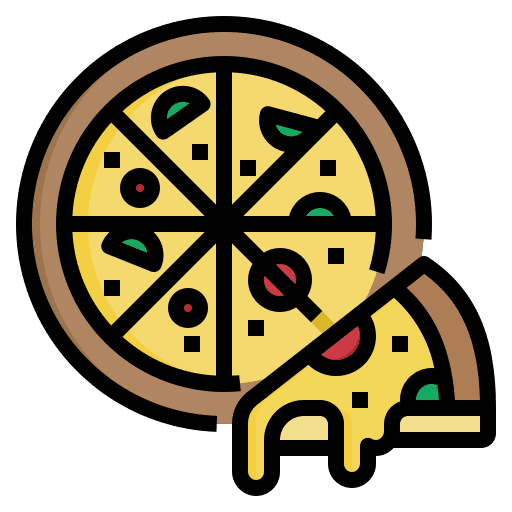 Pizza fast food italian food icon Pizza fast food italian food icon