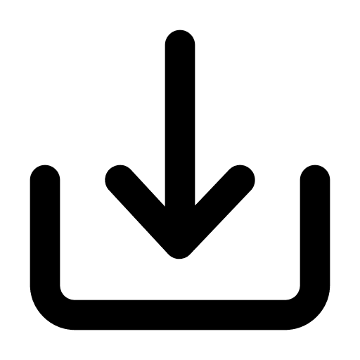 Inbox ui direct download down arrow icon