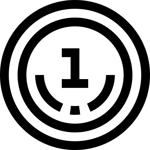Coin money currency business icon