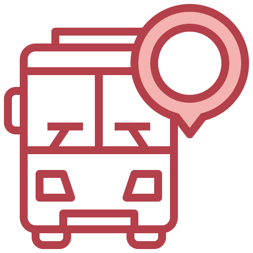 Bus tracking location gps icon