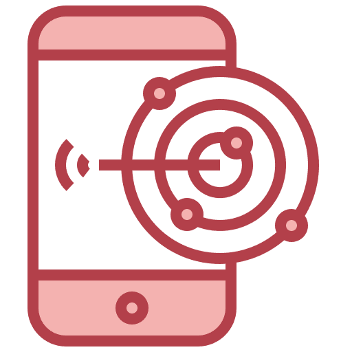 Radar shipping and delivery tracking searching icon