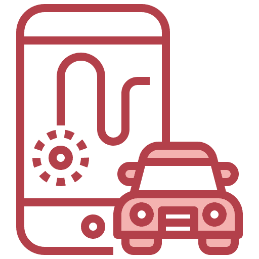 Tracking application gps smartphone icon