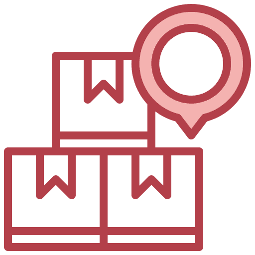 Package shipping map pointer box icon Package shipping map pointer box icon