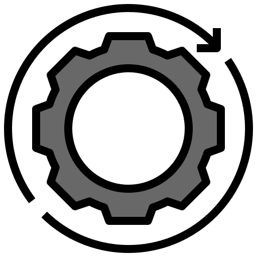 Refresh operational system business and finance gear icon