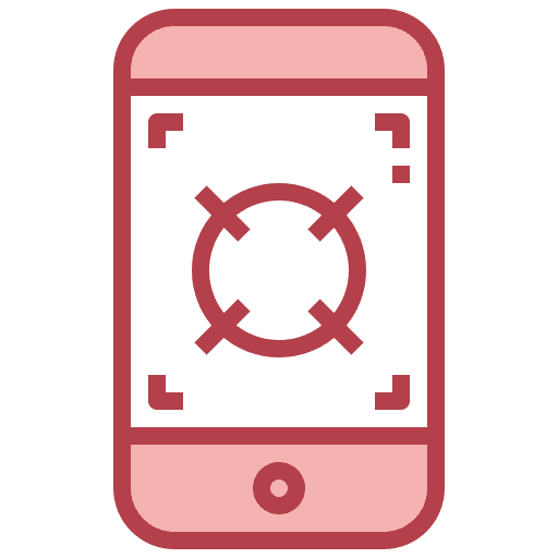 Smartphone target electronics aim icon Smartphone target electronics aim icon