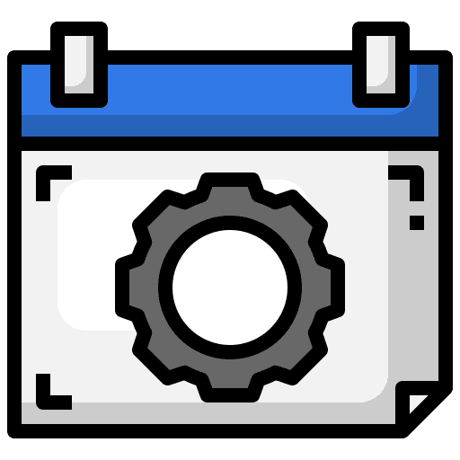Calendar management time and date events icon Calendar management time and date events icon