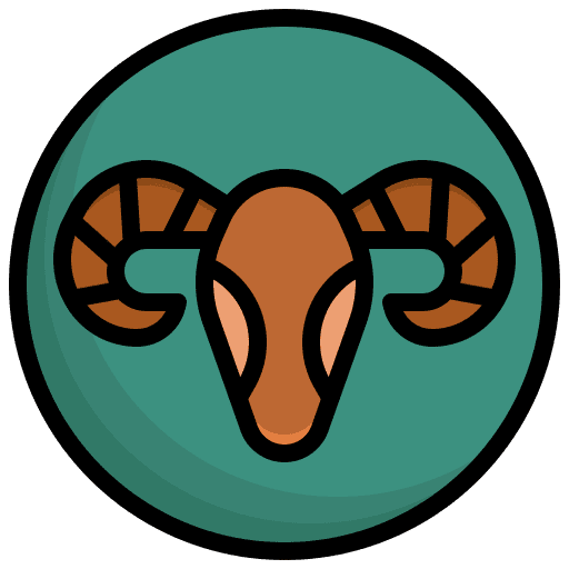 Aries horoscope shapes and symbols zodiac icon