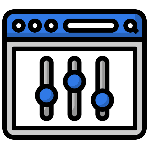 Browser ui slider levels icon Browser ui slider levels icon