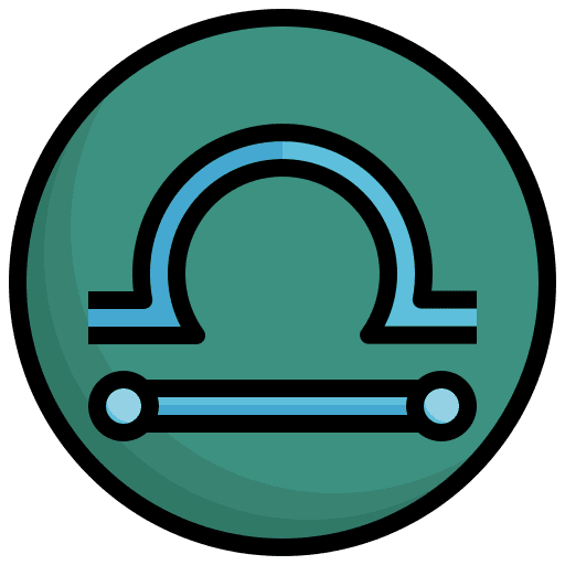 Libra sign zodiac esoteric icon