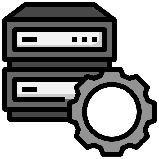 Server configuration database computing icon Server configuration database computing icon