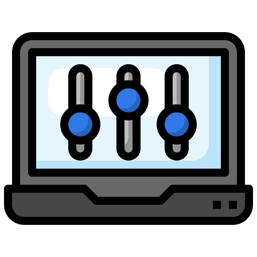 Sliders computer sliders laptop icon Sliders computer sliders laptop icon