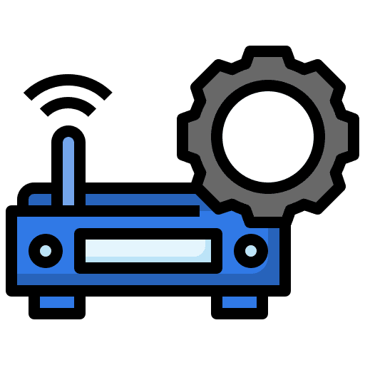 Wifi signal electronics ui router icon Wifi signal electronics ui router icon