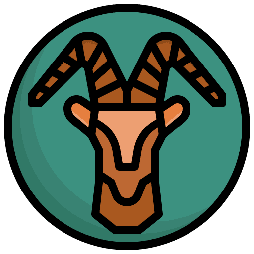 Capricorn astrological shapes and symbols horns icon Capricorn astrological shapes and symbols horns icon