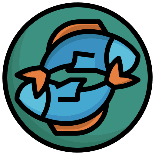 Pisces zodiac symbol fishes icon Pisces zodiac symbol fishes icon