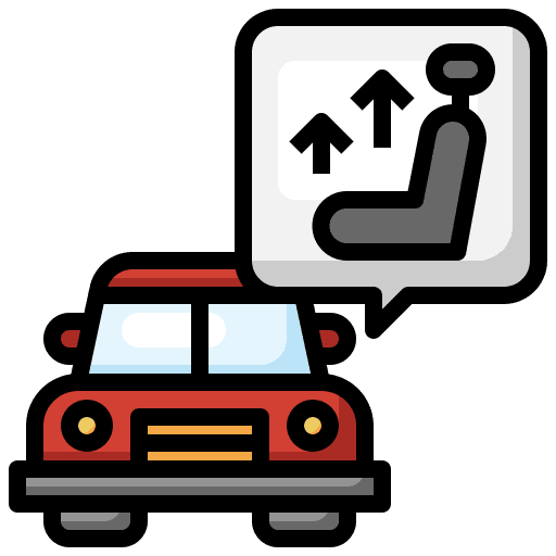 Car seat journey automobile pickup car icon