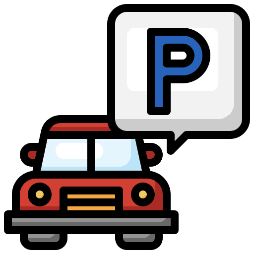 Parking transport journey driving icon