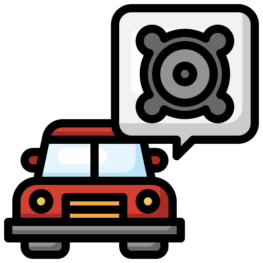Sound system transportation sound system car icon Sound system transportation sound system car icon