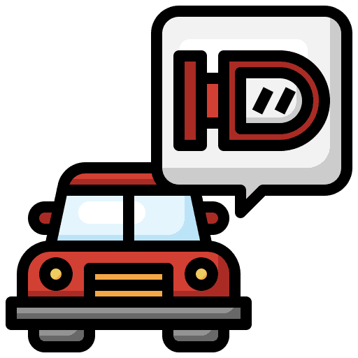 Wing mirror automobile car transportation icon