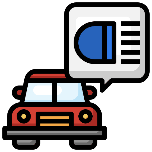 Headlight service journey transport icon Headlight service journey transport icon