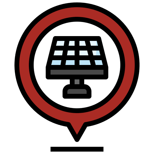 Location sun ecology and environment renewable energy icon
