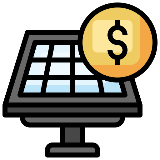 Money sun ecology solar energy icon