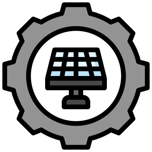 Setting eco friendly gear settings icon
