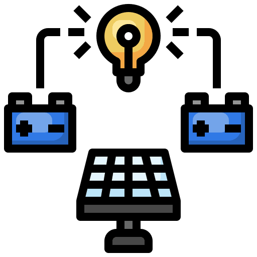 Solar energies connected ecology and environment icon