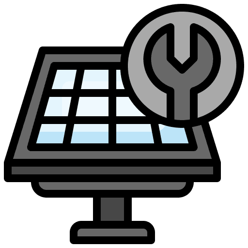 Solar panel renewable nature power icon