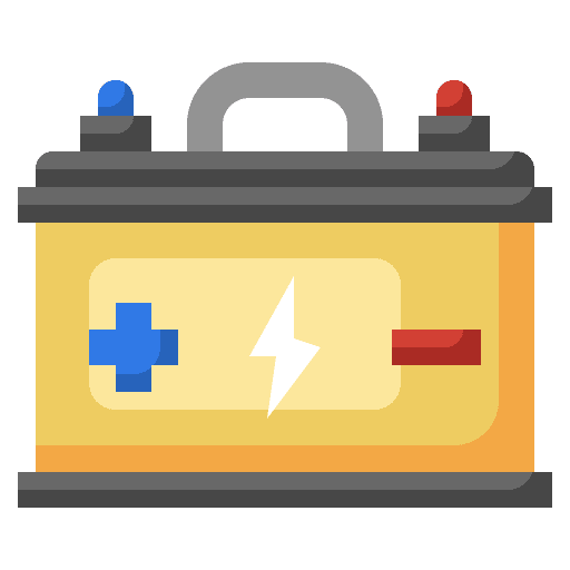 Battery transportation solar electronics icon