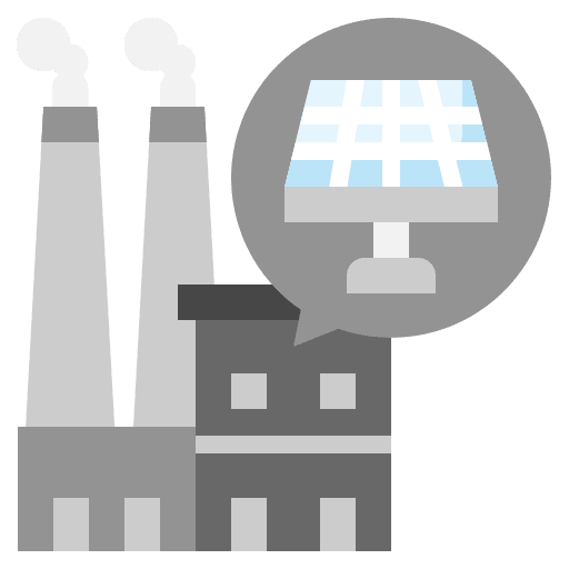 Factory ecological factory solar icon