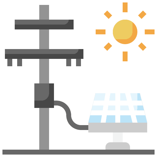 Pole ecology and environment electric pole electricity icon