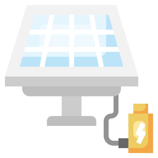 Charging solar panel solar ecology icon Charging solar panel solar ecology icon