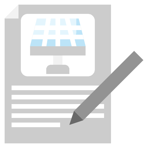 Contract solar ecological solar energy icon