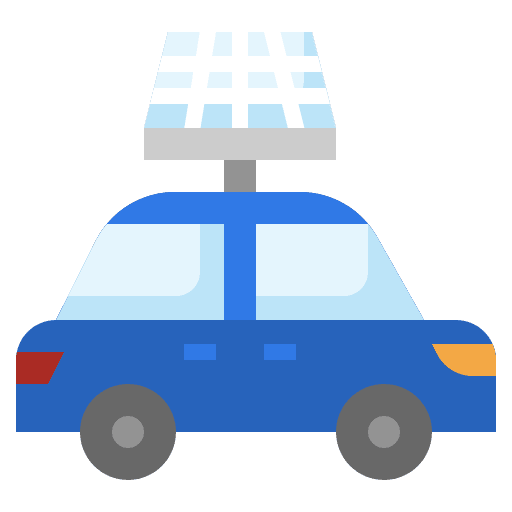 Electric car sun renewable energy ecology icon Electric car sun renewable energy ecology icon