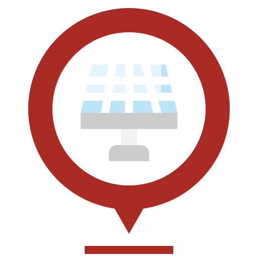 Location ecology and environment ecology solar icon