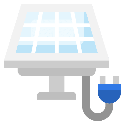Plug ecology solar panel renewable energy icon Plug ecology solar panel renewable energy icon