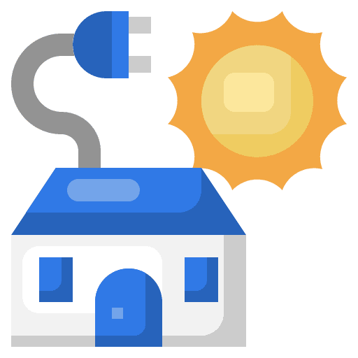 Solar energy house ecological ecology and environment icon Solar energy house ecological ecology and environment icon