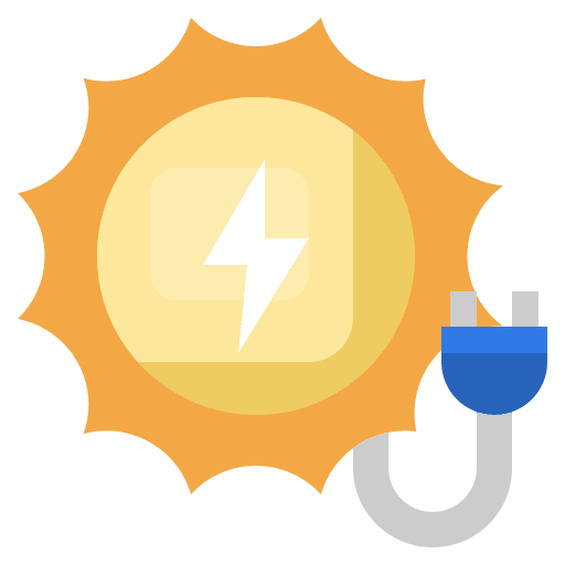 Sun solar panel solar energy plug icon Sun solar panel solar energy plug icon