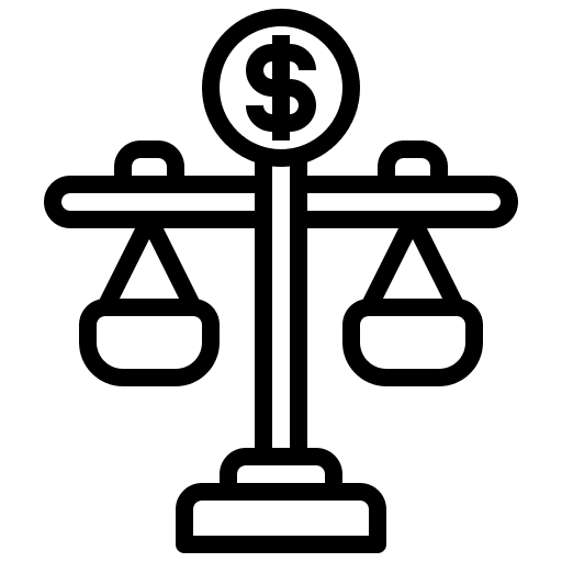 Scales scale value money icon Scales scale value money icon