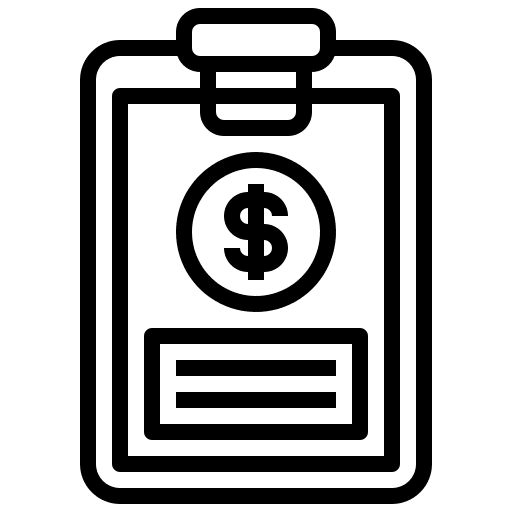 Clipboard document file finance icon Clipboard document file finance icon