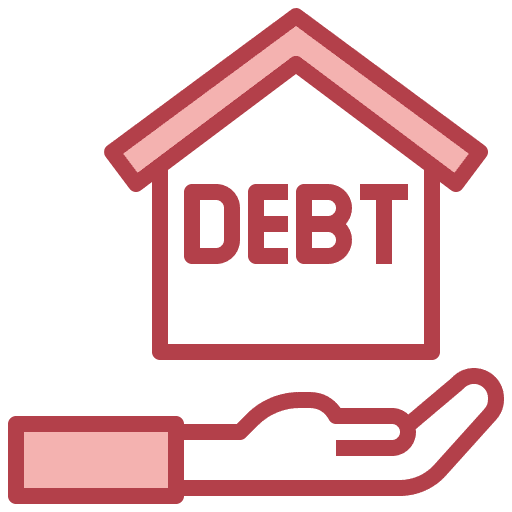 Debt investment real estate home icon