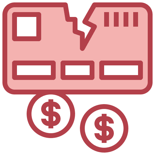 Card card business and finance break icon Card card business and finance break icon