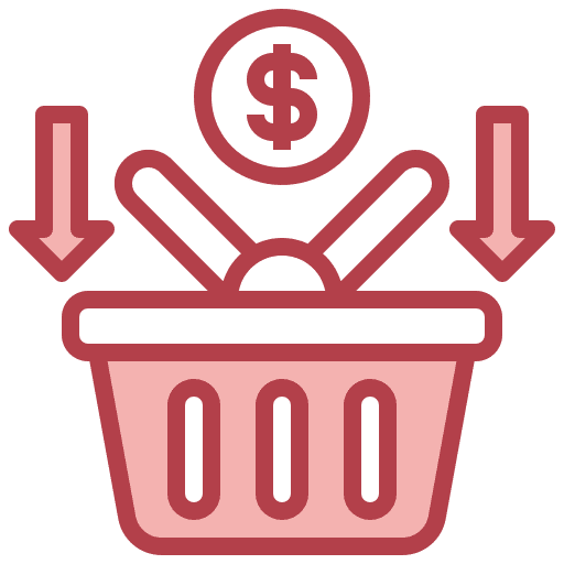 Shopping buy down online shop icon Shopping buy down online shop icon