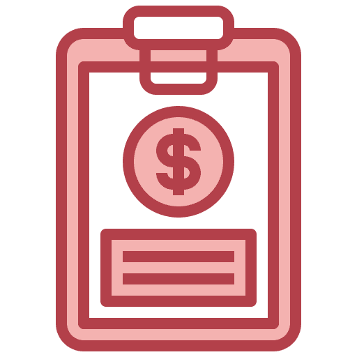 Clipboard sale money document icon Clipboard sale money document icon