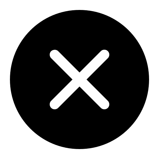 Close prohibition close cross icon